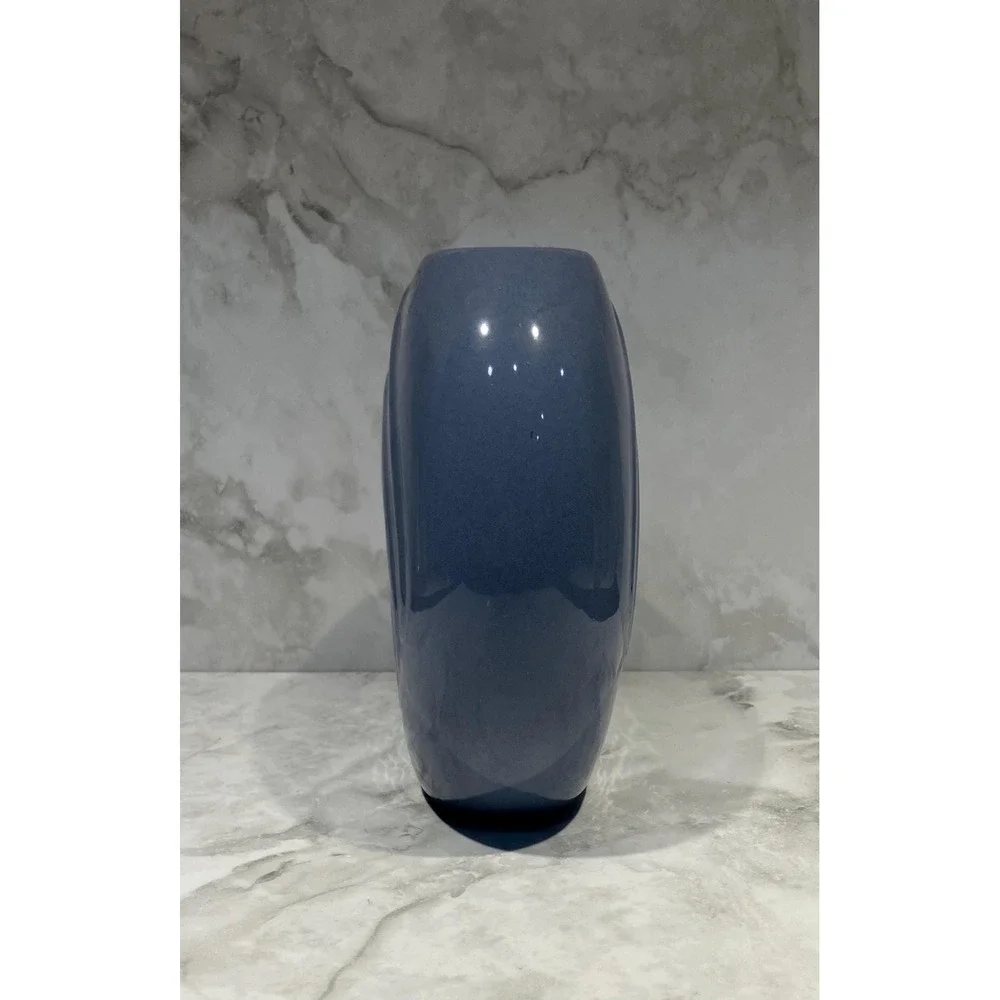 Vtg Haeger 1980s Art Deco Revival Pleated Draped Circular Ceramic Vase 7.5